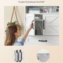 White Bathroom Wall Cabinet with 2 Doors, Adjustable Shelf, Drawer & Open Storage Compartment, Over-Toilet Hanging Organizer Image 3