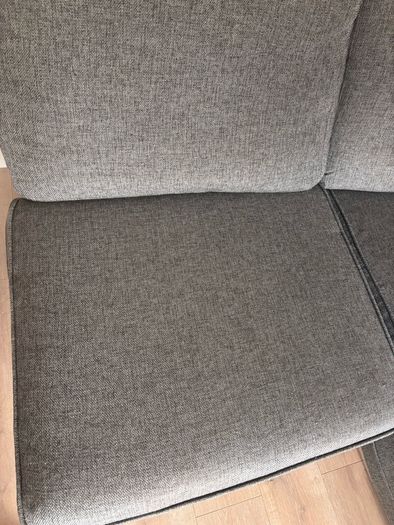 Grey fabric corner sofa
