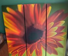 Large 3 Panel Floral Wall Art 5ft x 5ft
