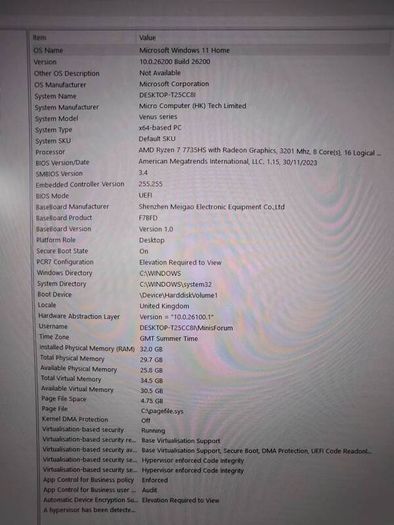 Minisforum Um773 Lite Mini Pc, 32gb Ram, 500gb Ssd