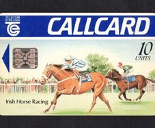 1991 Ireland 10 unit Irish horse Racing (Schlumberger) Call Card Used