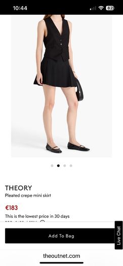 Wool Theory pleated skirt