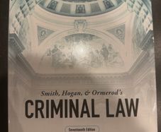 Criminal Law Smith, Hogan and Ormerod's (Seventeenth Edition)