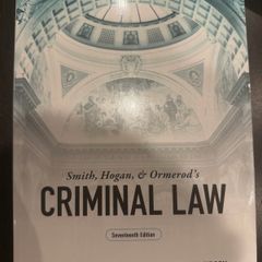 Criminal Law Smith, Hogan and Ormerod's (Seventeenth Edition)