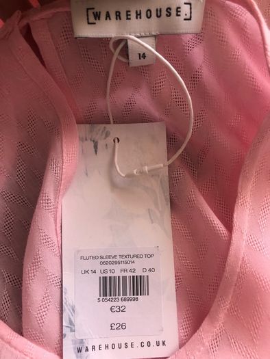 Pink Warehouse top - sz 14