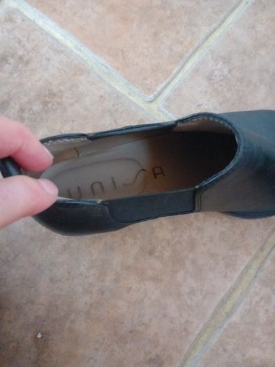 Black Leather Ankle Boots  (40 S7)