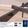 King Size Bed Frame Metal 150x200 with Storage 35cm Image 4