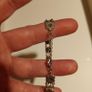 silver bracelet with mother of pearl in little flowers Image 3