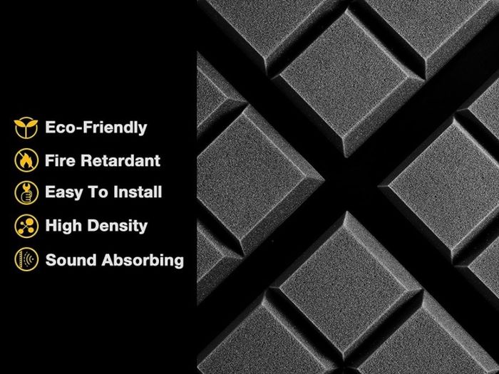 12 Pack - Acoustic Foam Panels, 2" X 12" X 12" Mushroom Studio Wedge Tiles, Sound Panels Wedges Soundproof Sound Insulation Absorbing MULTIPLE DESIGNS AVAILABLE, SEE PHOTOS (FREE POSTAGE)