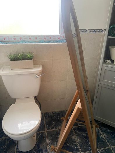 solid wood standing mirror