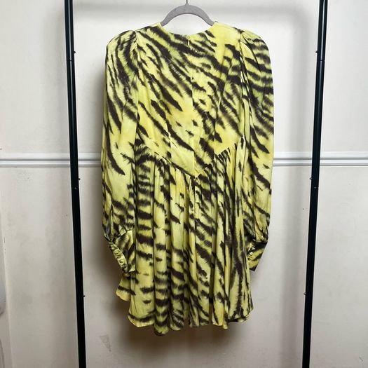 Rotate Alison Tiger Print Mini Dress Sz 8UK 4US S Long Sleeve Flowy Party