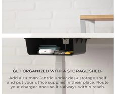 HumanCentric Under Desk Storage Shelf