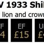 1933 Silver Shilling Image 3