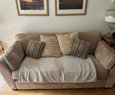 3 seater sofa- mushroom/taupe fabric