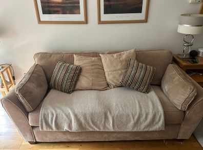 3 seater sofa- mushroom/taupe fabric