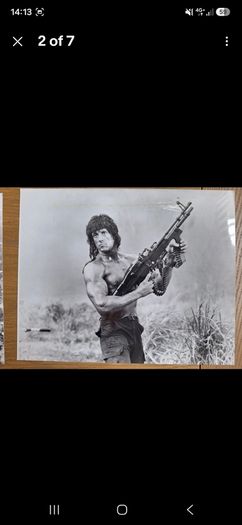 Syvester Stallone 1985 Rambo: First Blood Part II  Press Kit Photos x 4(Rare)