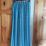 M&S Ladies Blue Printed wide leg trousers Size 10L includes post Image 2