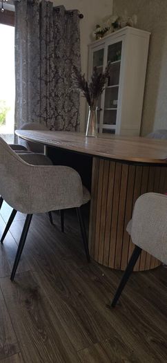 Solid Oak Oval Dining Table 240 x 120cm Like New
