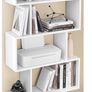 Bookshelf, 6-Tier Bookcase, 24 x 70 x 191.6 cm, Room Divider, Cube Display Shelf, Freestanding Storage Shelf, Modern Style, for Living room, Bedroom, Office, Matte White Image 2