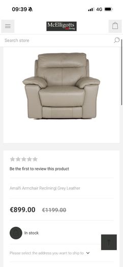 Two Leather electric reclining Chairs