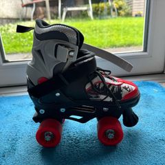 quad skates plus knee and wrist protection