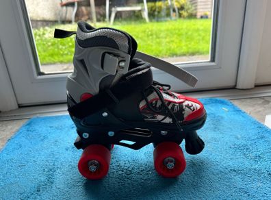 quad skates plus knee and wrist protection