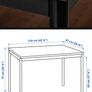 Ikea black Sandsberg Table 100x67cm Image 3