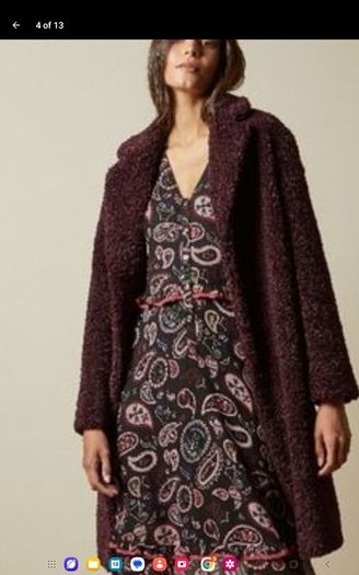 Ted Baker - Nabeli Coat - Deep Burgundy - UK 8 to 10 - BNWT RRP 430