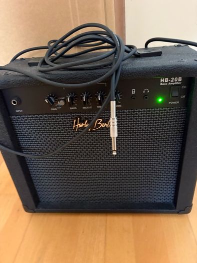bass guitar and amplifier Harley Benton