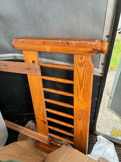 single bed base and headboard
