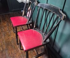 2 Vintage chairs A pair of matching Midcentury wooden Vintage chairs