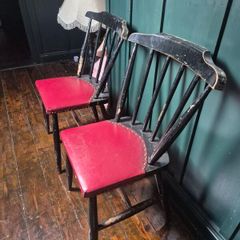 Vintage chairs A pair of matching Midcentury wooden Vintage chairs