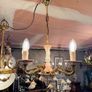 FLASH SALE ! Was 350 Now 250 ! Lovely Spanish Antique Bronze and Ceramic Chandlier. Image 7