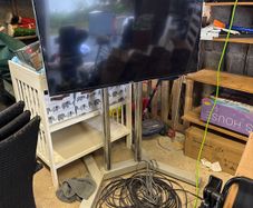 metal tv and stand