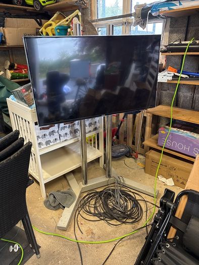 metal tv and stand
