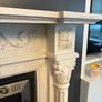 Ornate white marble fireplace surround Image 6