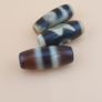 Vintage Himalayan Tibetan Lot of 3 Mixed Pattern Agate Dzi Beads Image 8