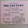 Big Country Live At City Hall Cork,  Ireland 5th January 1989. Image 3
