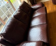 Three leather recliner suite