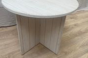 Round Wooden White Side / Coffee Table