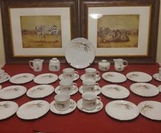 41 Piece Winterling Bavaria Harvest Gold Gilt Porcelain Tea Set For 12 Person Setting Made In Germany