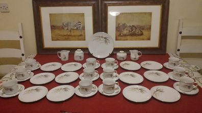 41 Piece Winterling Bavaria Harvest Gold Gilt Porcelain Tea Set For 12 Person Setting Made In Germany