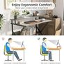 70cm Computer Desk, Home Office Desk for Home, Small Desk for Spaces, GreyOak Small Table with Monitor Stand Image 7