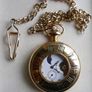 Mount Royal Half Hunter Gold Plated Sun and Moon Dial Pocket Watch (works perfectly) Image 2