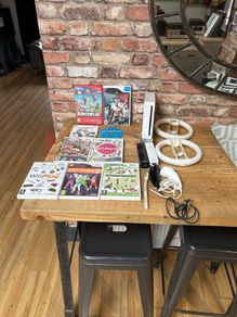 nintendo wii with games