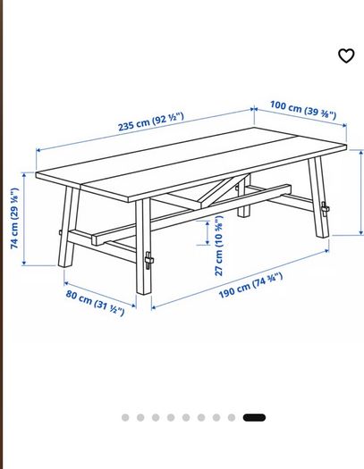 IKEA Skogsta Table and 6 chairs