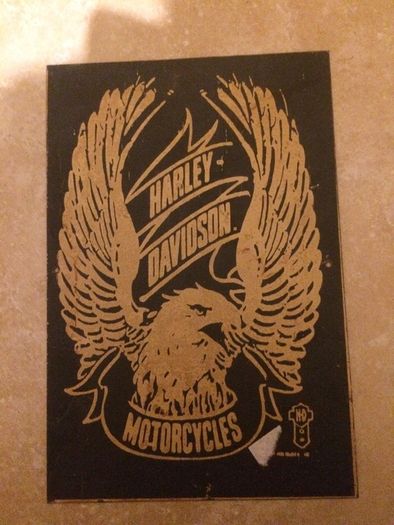 Orginal 1940s Harley Davidson motor sign metal free postage
