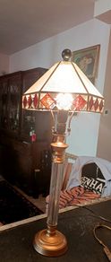 Elegant tall glass lamp