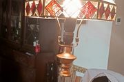 Elegant tall glass lamp