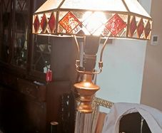 Elegant tall glass lamp